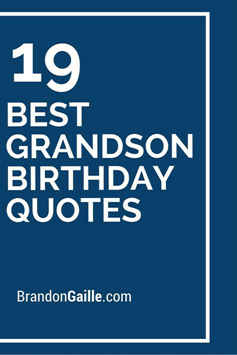 Happy Birthday Grandson